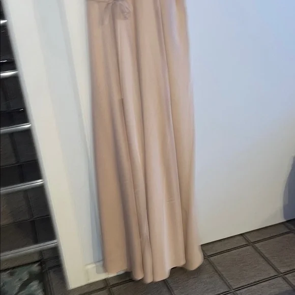 BHLDN Tansy Oyster Satin Wrap Dress NWT Size 22W Designer Maxi - Picture 12 of 12